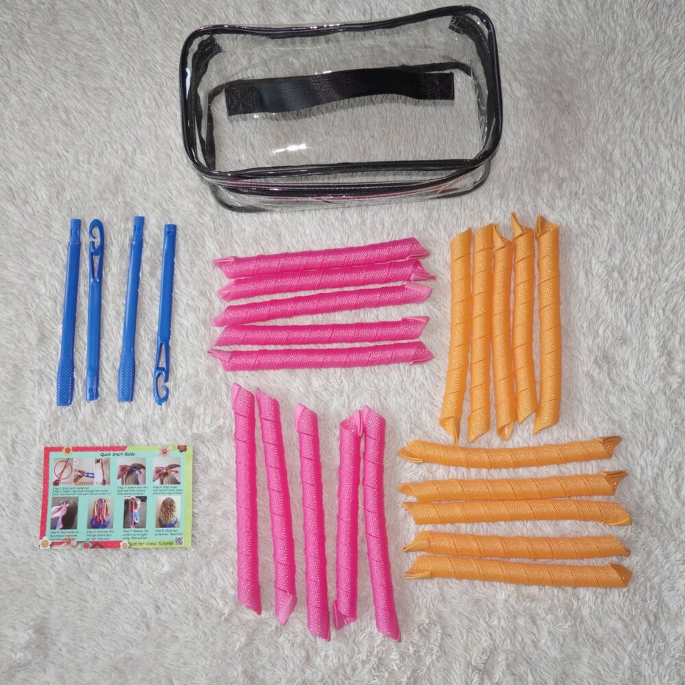 No Heat Curler Corner 27 piece kit for Medium to Long Hair, Like New - Picture 3 of 9